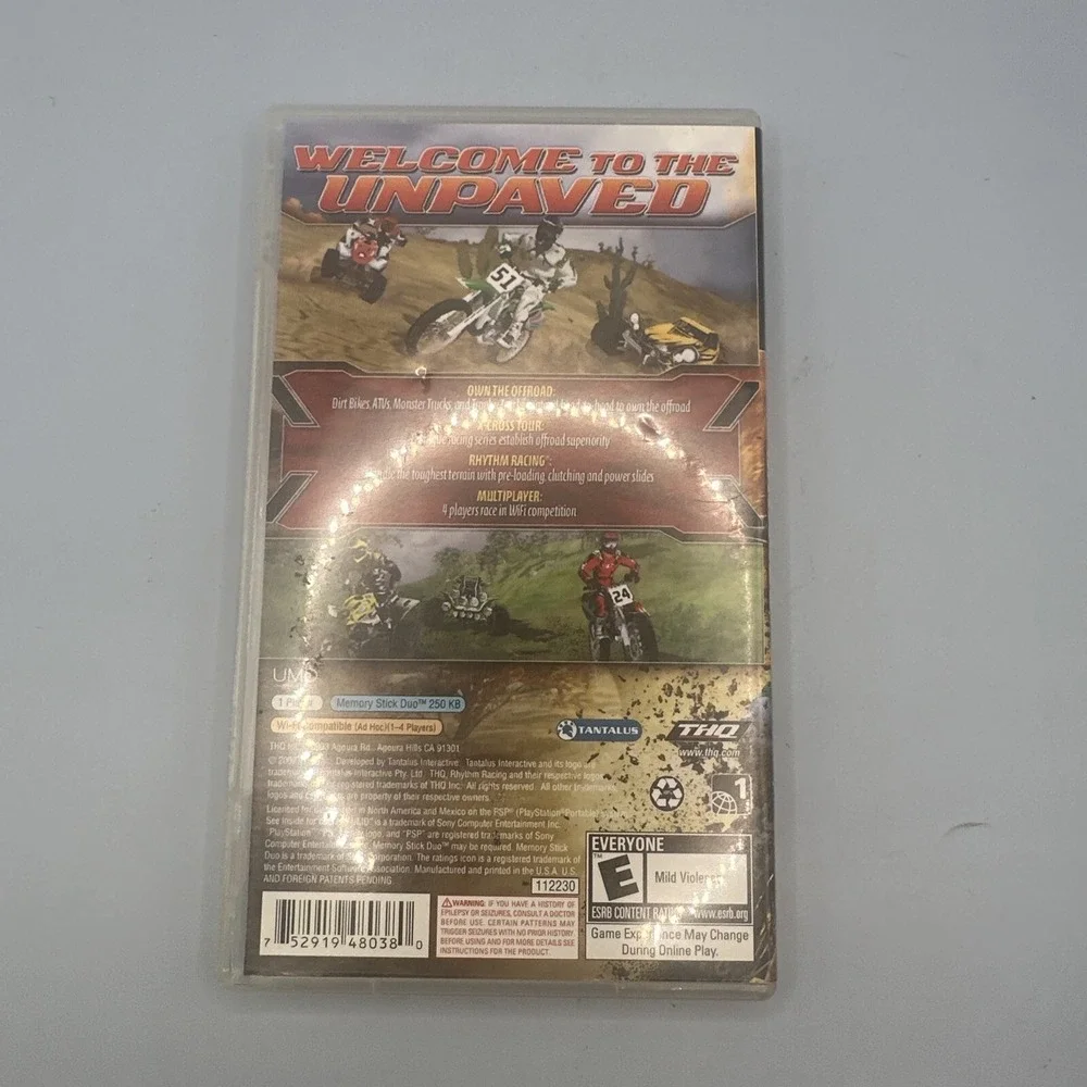 MX vs ATV Untamed Sony PSP Video Game Racing THQ NTSC-U/C 0752919480380